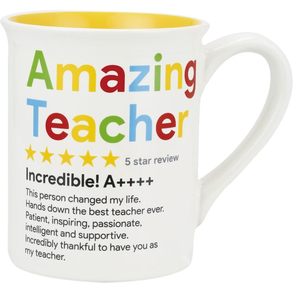 Teacher Appreciation Mug Gift Amazing Teacher Back to School Thank You Cup, 16OZ